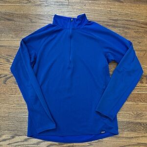 Patagonia Vibrant Blue Midweight Capilene Quarter-Zip Long Sleeve M EUC